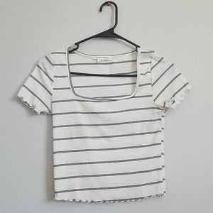 Cute black and white crop top